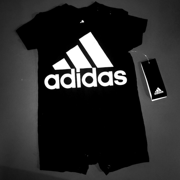 HOST PICK NWT BABY ADIDAS BABY ROMPER BLACK Size 9-12 Months - Picture 2 of 6